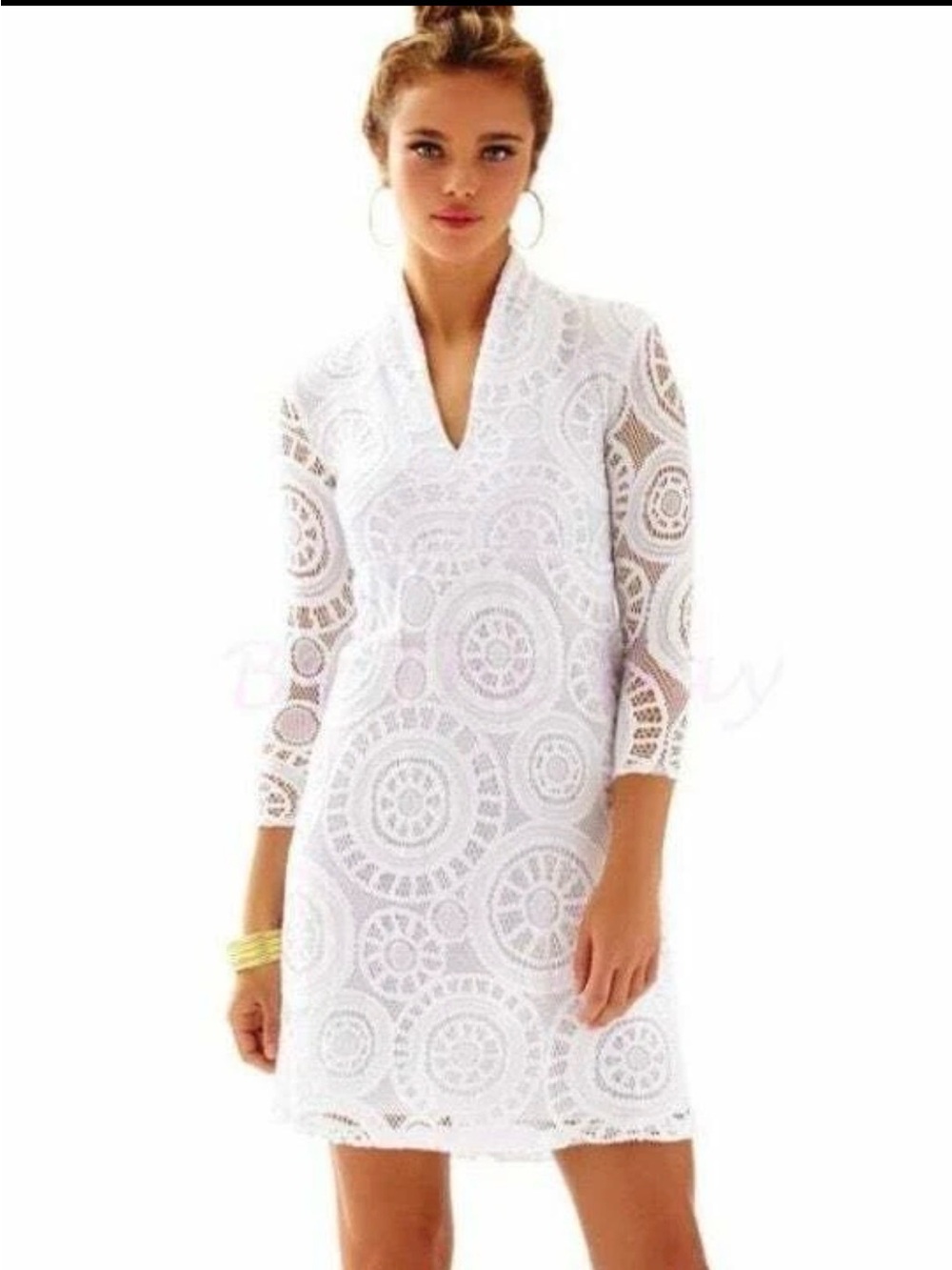 Lilly Pulitzer White Bubble Lace Dress